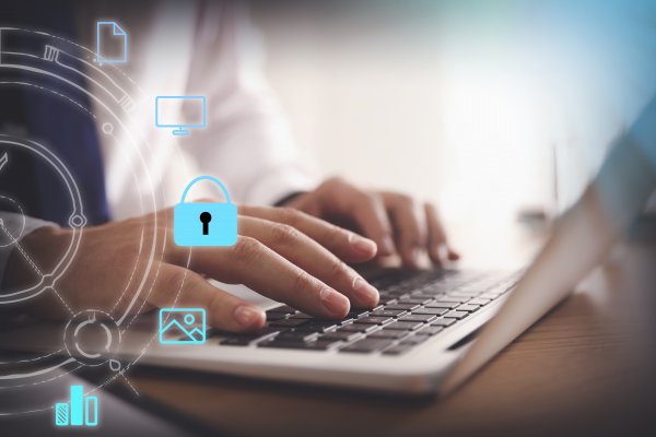 Icon of a safe computer